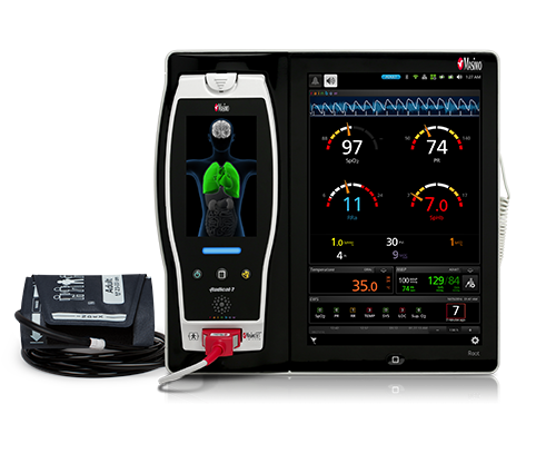 Root con monitoraggio non invasivo della pressione sanguigna e della temperatura