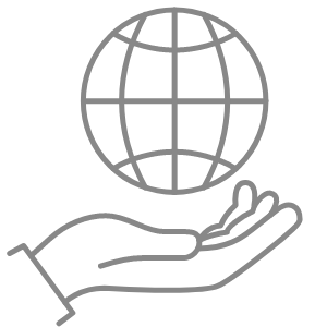 disegno di mano con globo