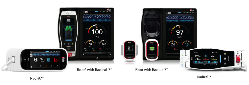 Masimo - Monitoraggio continuo con Rad-97 Root con Radical-7 Root con Radius-7 Radical-7