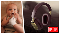 Baby and headphone