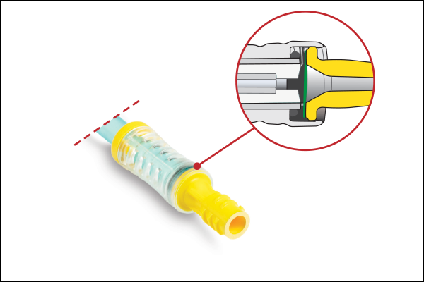 NomoLine-O - Primo piano del filtro antibatterico idrofobico