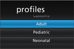 Masimo - Rad-97 - Impostazioni configurabili dei profili paziente